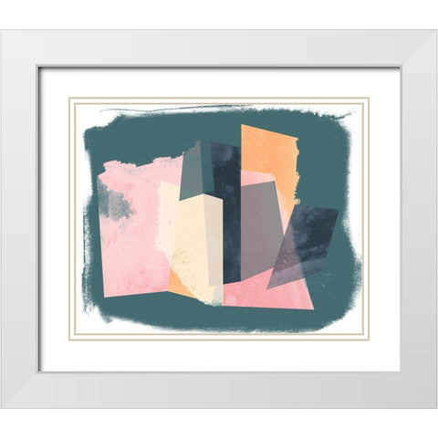 Paper Mirage II White Modern Wood Framed Art Print with Double Matting by Vess, June Erica
