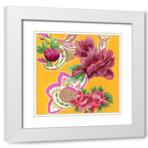 China Garden IV White Modern Wood Framed Art Print with Double Matting by Wang, Melissa