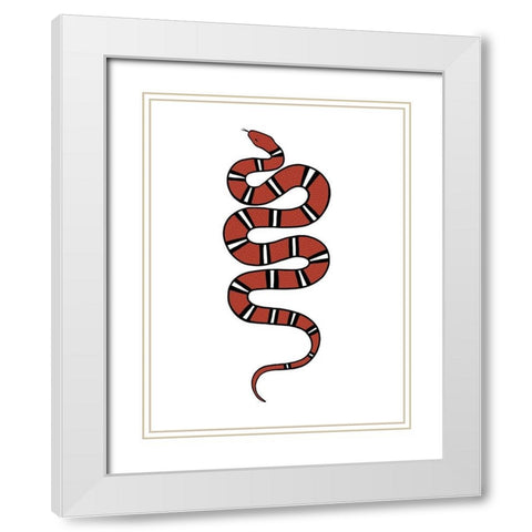 Epidaurus Snake VI White Modern Wood Framed Art Print with Double Matting by Scarvey, Emma