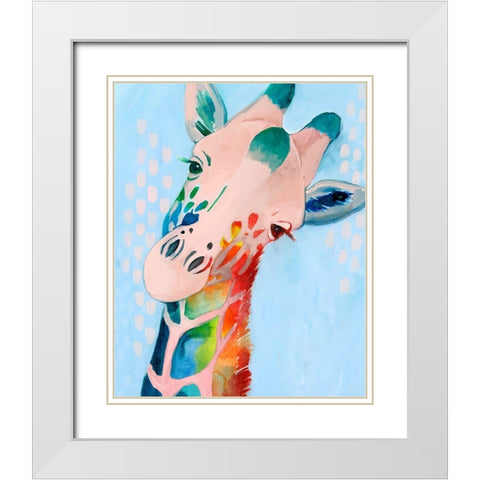 Jungle Spectrum II White Modern Wood Framed Art Print with Double Matting by Popp, Grace