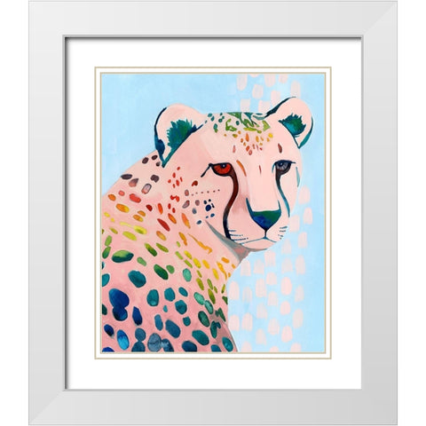 Jungle Spectrum III White Modern Wood Framed Art Print with Double Matting by Popp, Grace