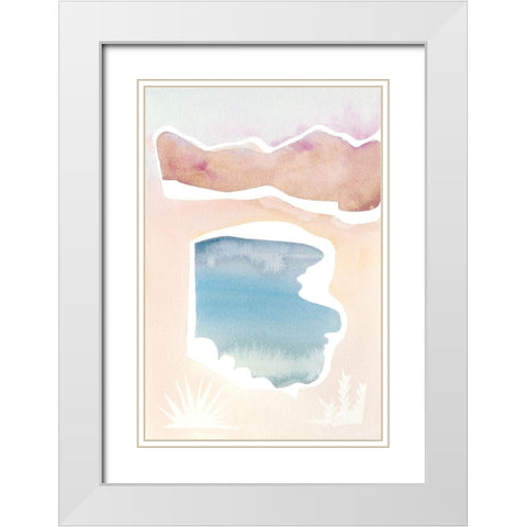 Cross Country Abstraction II White Modern Wood Framed Art Print with Double Matting by Chabot, Natasha