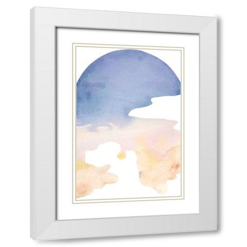 Cross Country Abstraction IV White Modern Wood Framed Art Print with Double Matting by Chabot, Natasha