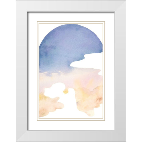 Cross Country Abstraction IV White Modern Wood Framed Art Print with Double Matting by Chabot, Natasha