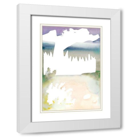 Cross Country Abstraction V White Modern Wood Framed Art Print with Double Matting by Chabot, Natasha