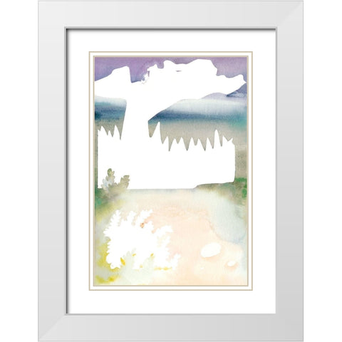 Cross Country Abstraction V White Modern Wood Framed Art Print with Double Matting by Chabot, Natasha