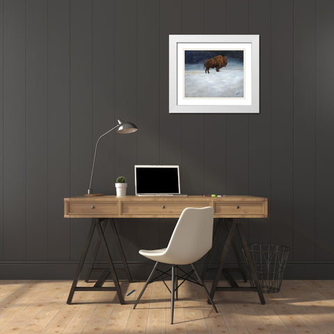 Journey Through the Snow I White Modern Wood Framed Art Print with Double Matting by Winkler, Kathy