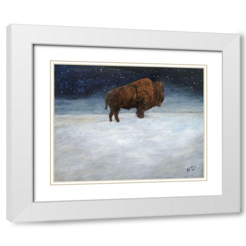 Journey Through the Snow I White Modern Wood Framed Art Print with Double Matting by Winkler, Kathy