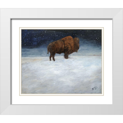 Journey Through the Snow I White Modern Wood Framed Art Print with Double Matting by Winkler, Kathy