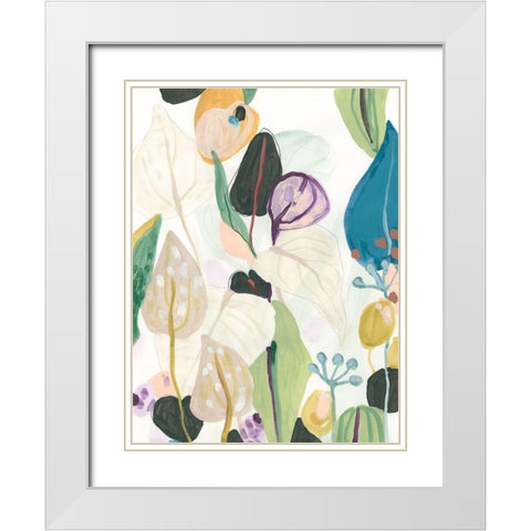 Wild Tropics II White Modern Wood Framed Art Print with Double Matting by Vess, June Erica