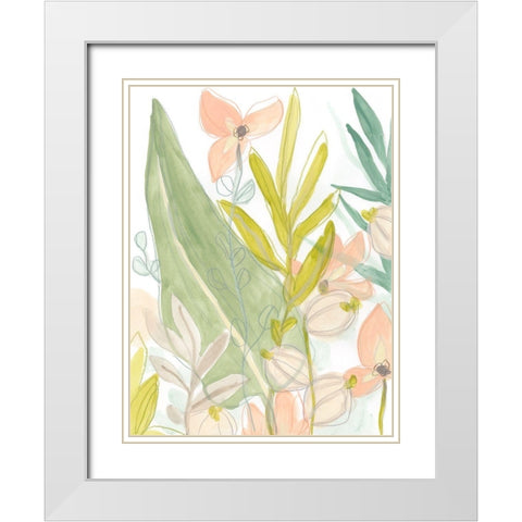 Island Flora I White Modern Wood Framed Art Print with Double Matting by Vess, June Erica