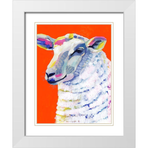Animal Party II White Modern Wood Framed Art Print with Double Matting by Borges, Victoria