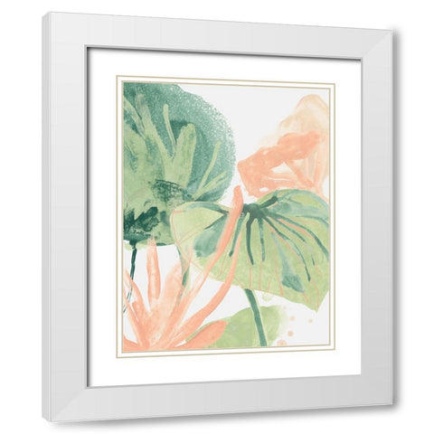Blush Breeze I White Modern Wood Framed Art Print with Double Matting by Vess, June Erica