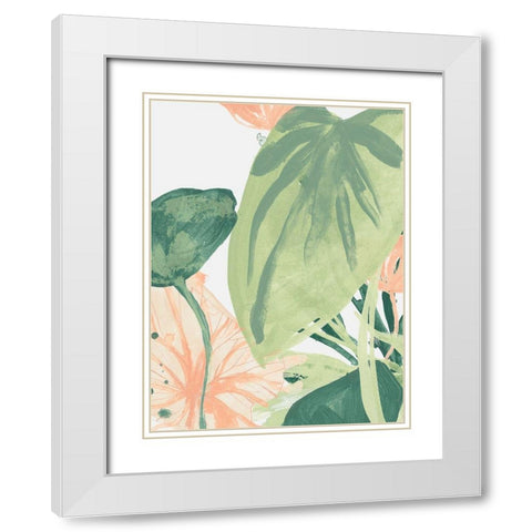 Blush Breeze II White Modern Wood Framed Art Print with Double Matting by Vess, June Erica