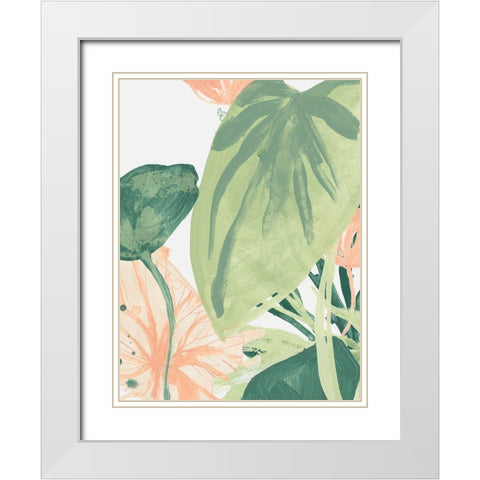 Blush Breeze II White Modern Wood Framed Art Print with Double Matting by Vess, June Erica