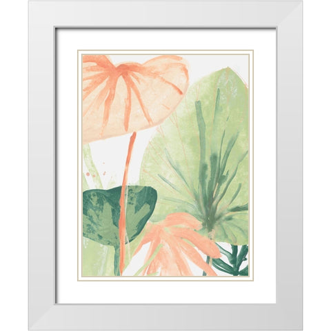 Blush Breeze IV White Modern Wood Framed Art Print with Double Matting by Vess, June Erica