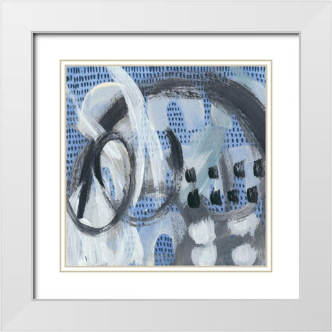 Dwellings V White Modern Wood Framed Art Print with Double Matting by Zarris, Chariklia