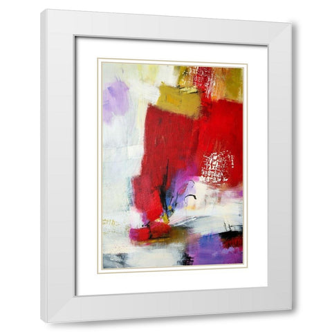 Text Blocking I White Modern Wood Framed Art Print with Double Matting by Bothne, Janet