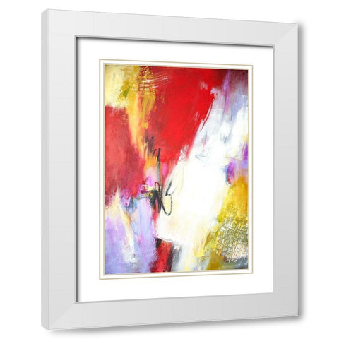 Text Blocking II White Modern Wood Framed Art Print with Double Matting by Bothne, Janet