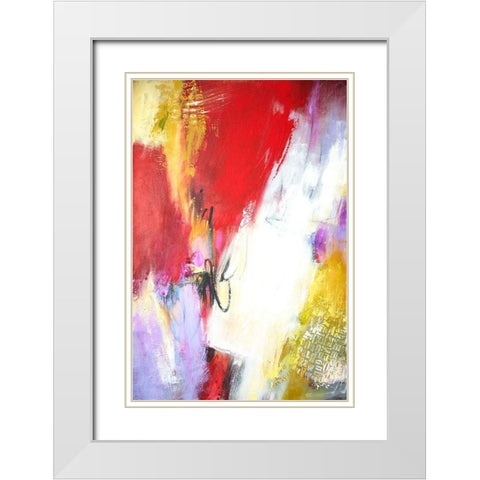 Text Blocking II White Modern Wood Framed Art Print with Double Matting by Bothne, Janet