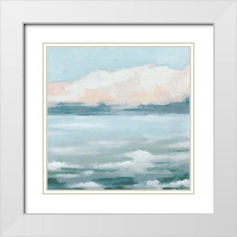 Tidal Prose I White Modern Wood Framed Art Print with Double Matting by Vess, June Erica