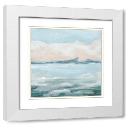 Tidal Prose II White Modern Wood Framed Art Print with Double Matting by Vess, June Erica