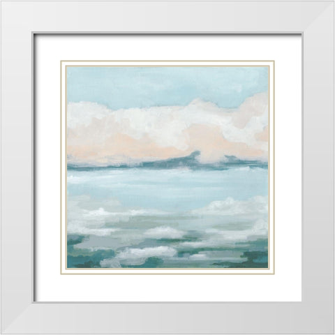Tidal Prose II White Modern Wood Framed Art Print with Double Matting by Vess, June Erica
