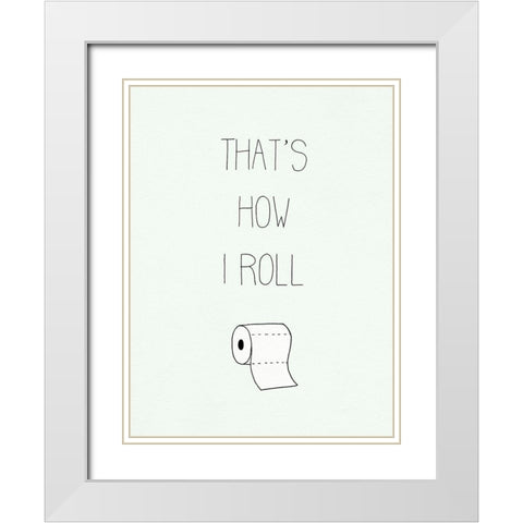 Potty Humor I White Modern Wood Framed Art Print with Double Matting by Borges, Victoria