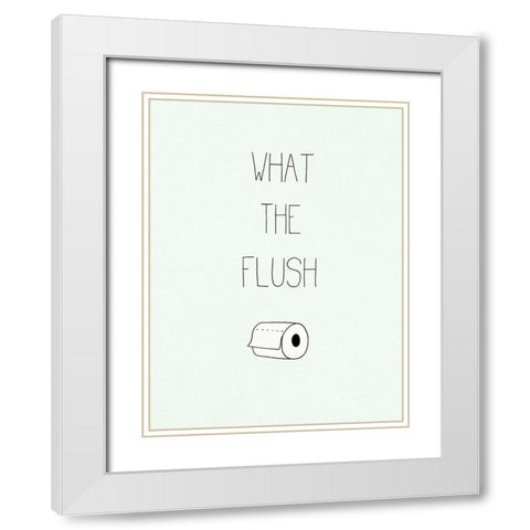 Potty Humor II White Modern Wood Framed Art Print with Double Matting by Borges, Victoria