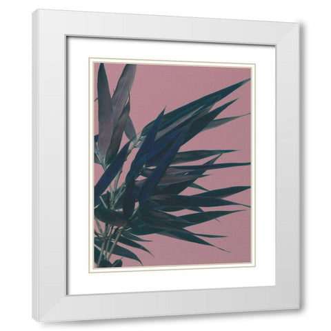 Bamboo Pink I White Modern Wood Framed Art Print with Double Matting by Stramel, Renee W.