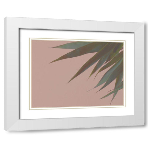 Bamboo Pink III White Modern Wood Framed Art Print with Double Matting by Stramel, Renee W.