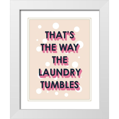 Laundry Typography II White Modern Wood Framed Art Print with Double Matting by Borges, Victoria