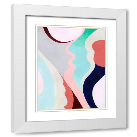 Pastel Highlands I White Modern Wood Framed Art Print with Double Matting by Popp, Grace