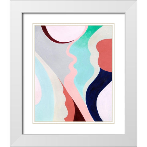Pastel Highlands I White Modern Wood Framed Art Print with Double Matting by Popp, Grace