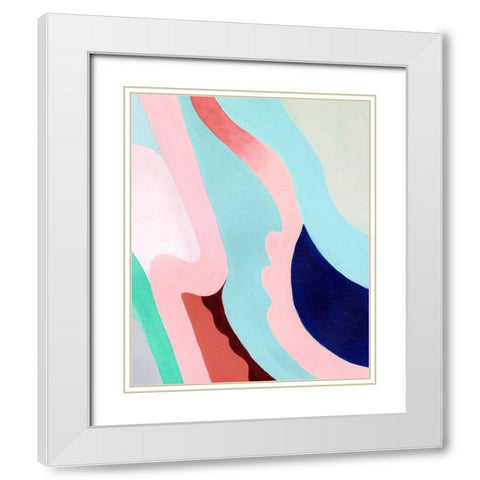 Pastel Highlands II White Modern Wood Framed Art Print with Double Matting by Popp, Grace