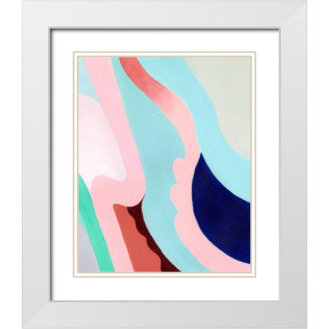 Pastel Highlands II White Modern Wood Framed Art Print with Double Matting by Popp, Grace