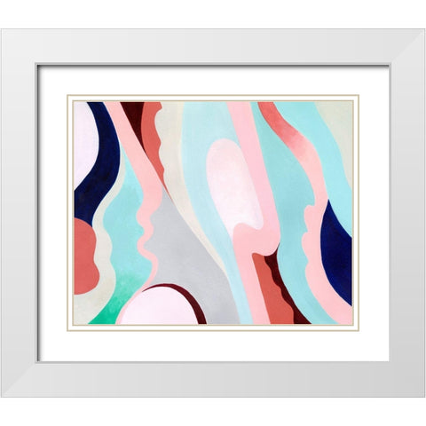 Pastel Highlands V White Modern Wood Framed Art Print with Double Matting by Popp, Grace