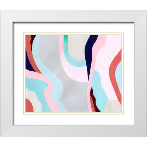 Pastel Highlands VI White Modern Wood Framed Art Print with Double Matting by Popp, Grace