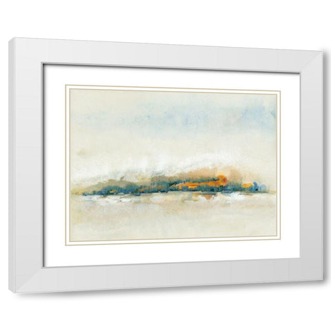 Bass Island I White Modern Wood Framed Art Print with Double Matting by OToole, Tim