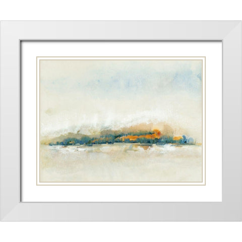 Bass Island I White Modern Wood Framed Art Print with Double Matting by OToole, Tim