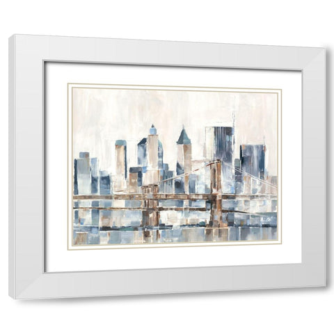 Blue Hour I White Modern Wood Framed Art Print with Double Matting by Harper, Ethan