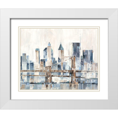 Blue Hour I White Modern Wood Framed Art Print with Double Matting by Harper, Ethan