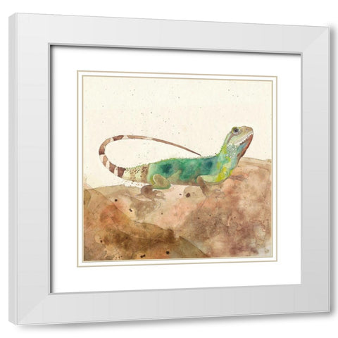 Reptillian I White Modern Wood Framed Art Print with Double Matting by Ludwig, Alicia