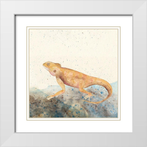 Reptillian II White Modern Wood Framed Art Print with Double Matting by Ludwig, Alicia