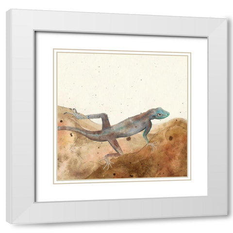 Reptillian III White Modern Wood Framed Art Print with Double Matting by Ludwig, Alicia