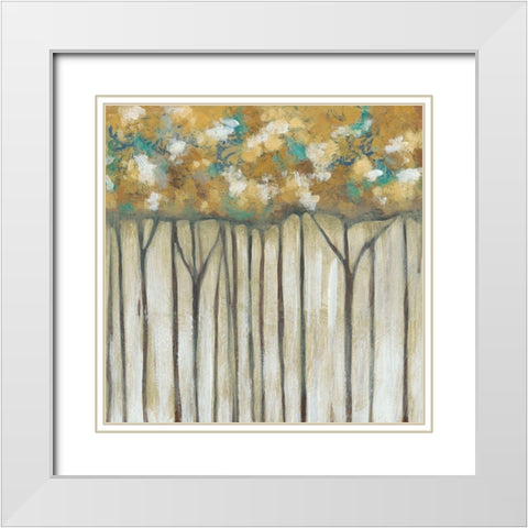 Golden Canopy I White Modern Wood Framed Art Print with Double Matting by Zarris, Chariklia