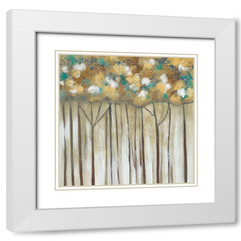 Golden Canopy II White Modern Wood Framed Art Print with Double Matting by Zarris, Chariklia