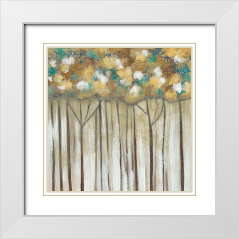 Golden Canopy II White Modern Wood Framed Art Print with Double Matting by Zarris, Chariklia