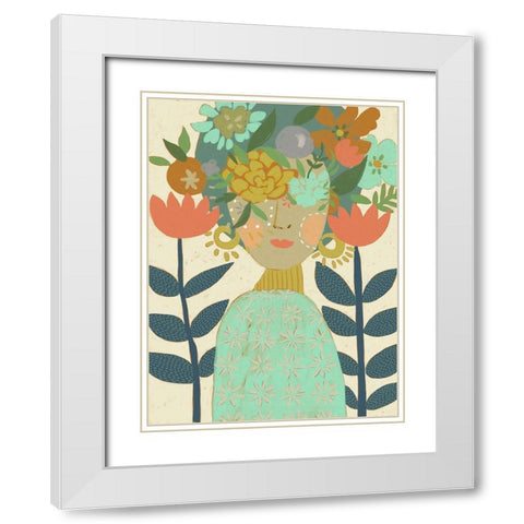 Botany Beauty II White Modern Wood Framed Art Print with Double Matting by Zarris, Chariklia