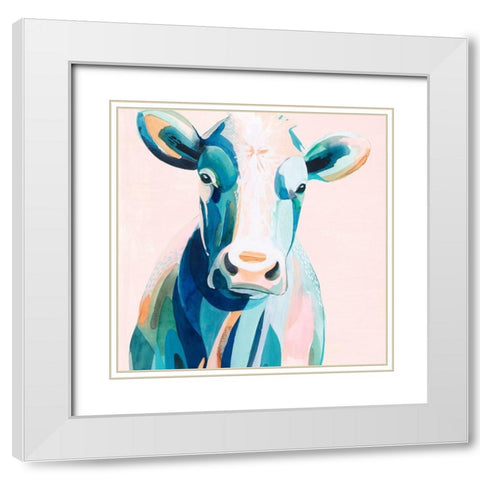 Pastel Pasture I White Modern Wood Framed Art Print with Double Matting by Popp, Grace